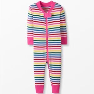 Hanna Andersson Pink Peony Multi Baby Zip Sleeper In Organic Cotton 12-18M